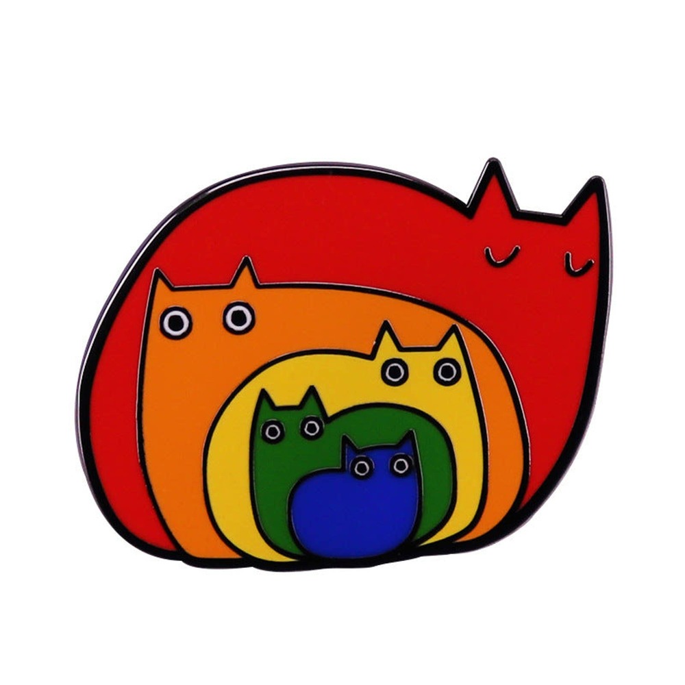 COPY - Rainbow LGBT Cat Hard Enamel Pins 69-1